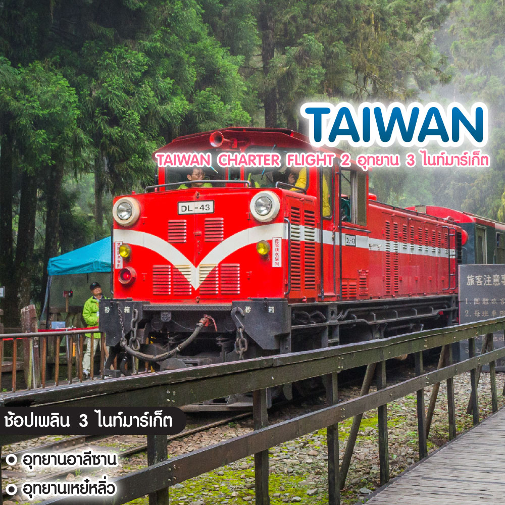 ทัวร์ไต้หวัน Taiwan Charter Flight อาลีซาน เหย๋หลิ่ว 3 ไนท์มาร์เก็ต