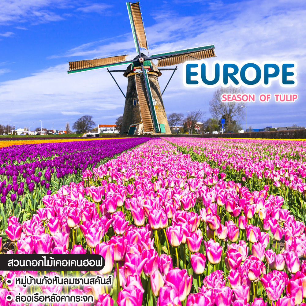 ทัวร์ยุโรป SEASON OF TULIP ฝรั่งเศส เบลเยี่ยม เนเธอร์แลนด์ เยอรมนี สวิตเซอร์แลนด์