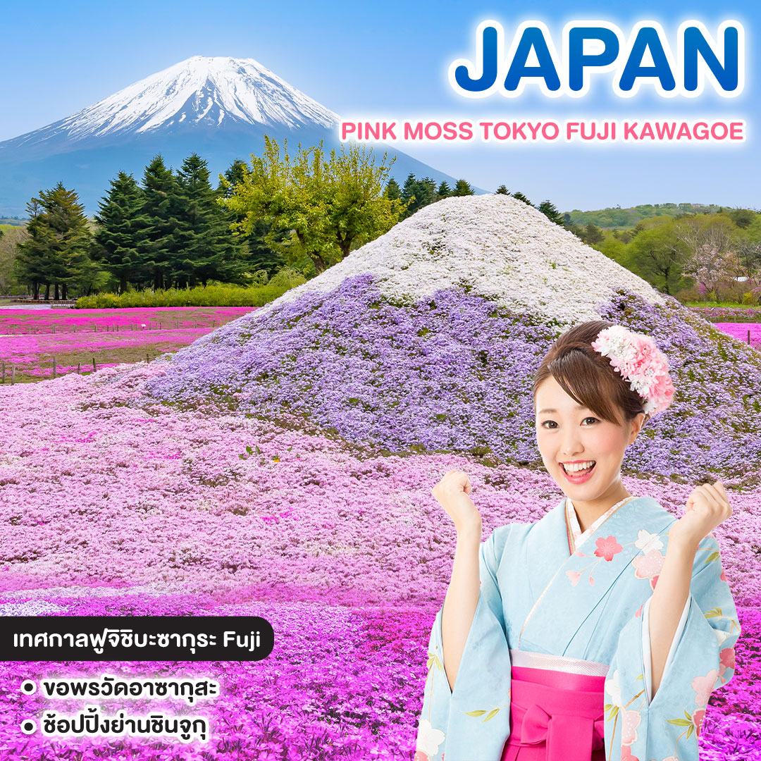 ทัวร์ญี่ปุ่น PINK MOSS TOKYO FUJI KAWAGOE