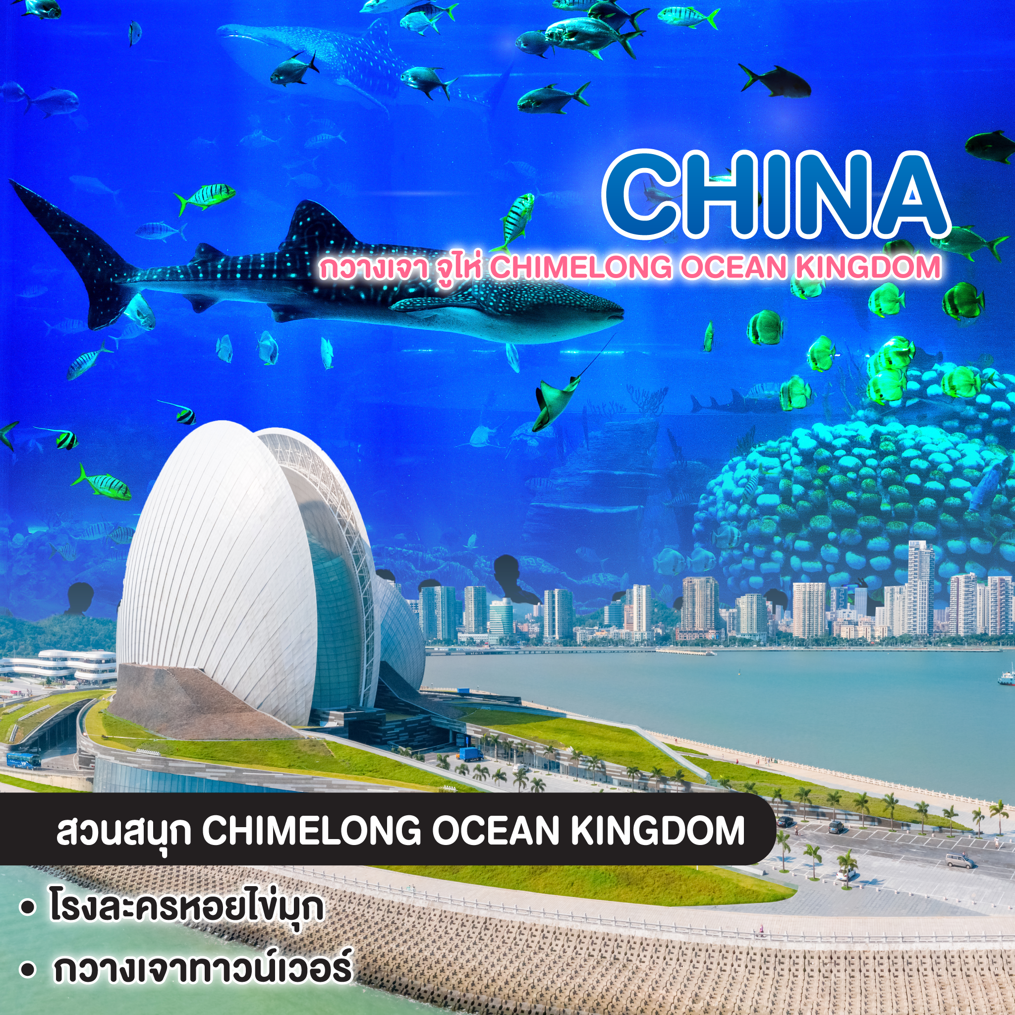 ทัวร์จีน กวางเจา จูไห่ CHIMELONG OCEAN KINGDOM