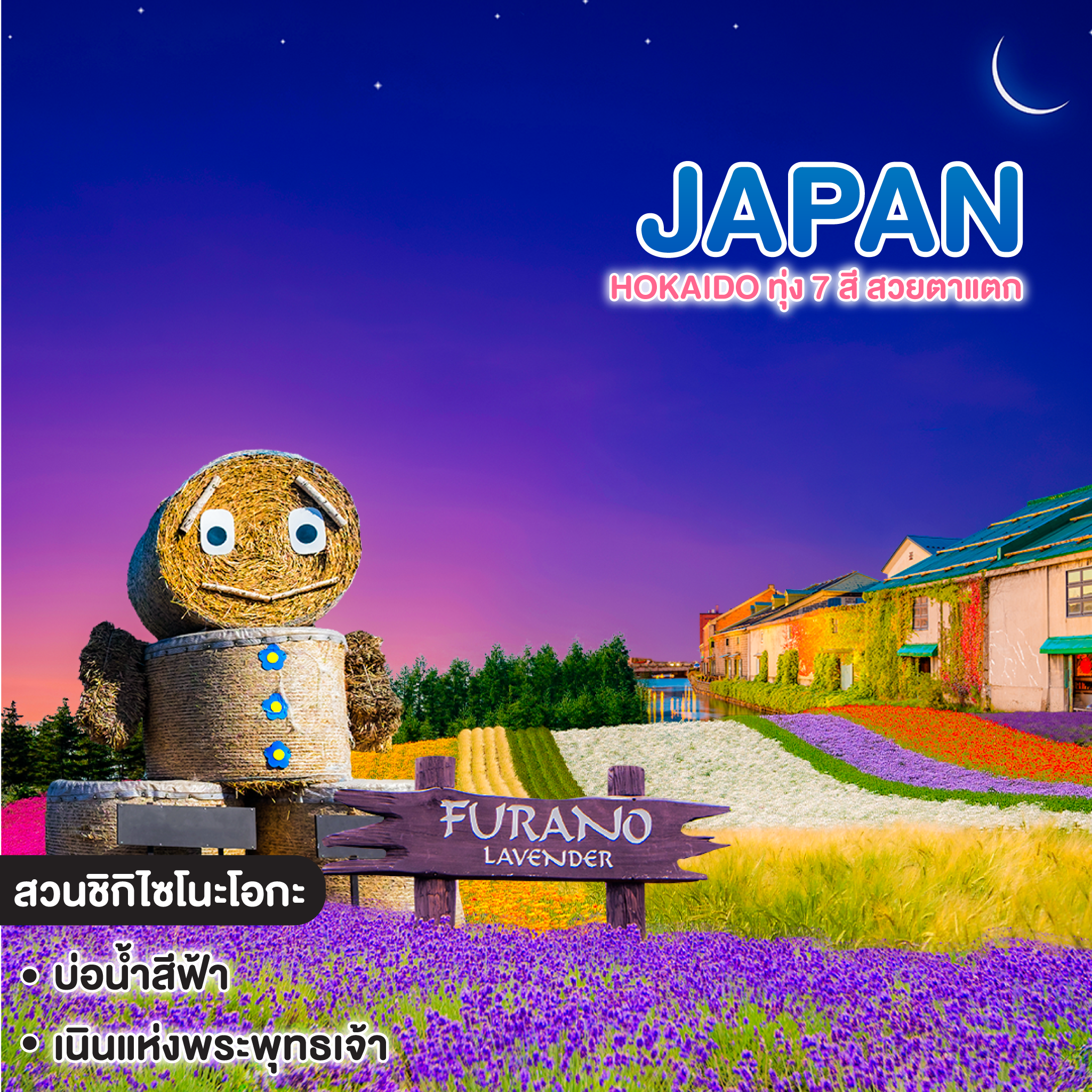 ทัวร์ญี่ปุ่น HOKAIDO ทุ่ง 7 สี สวยตาแตก (FREEDAY 2 วัน)
