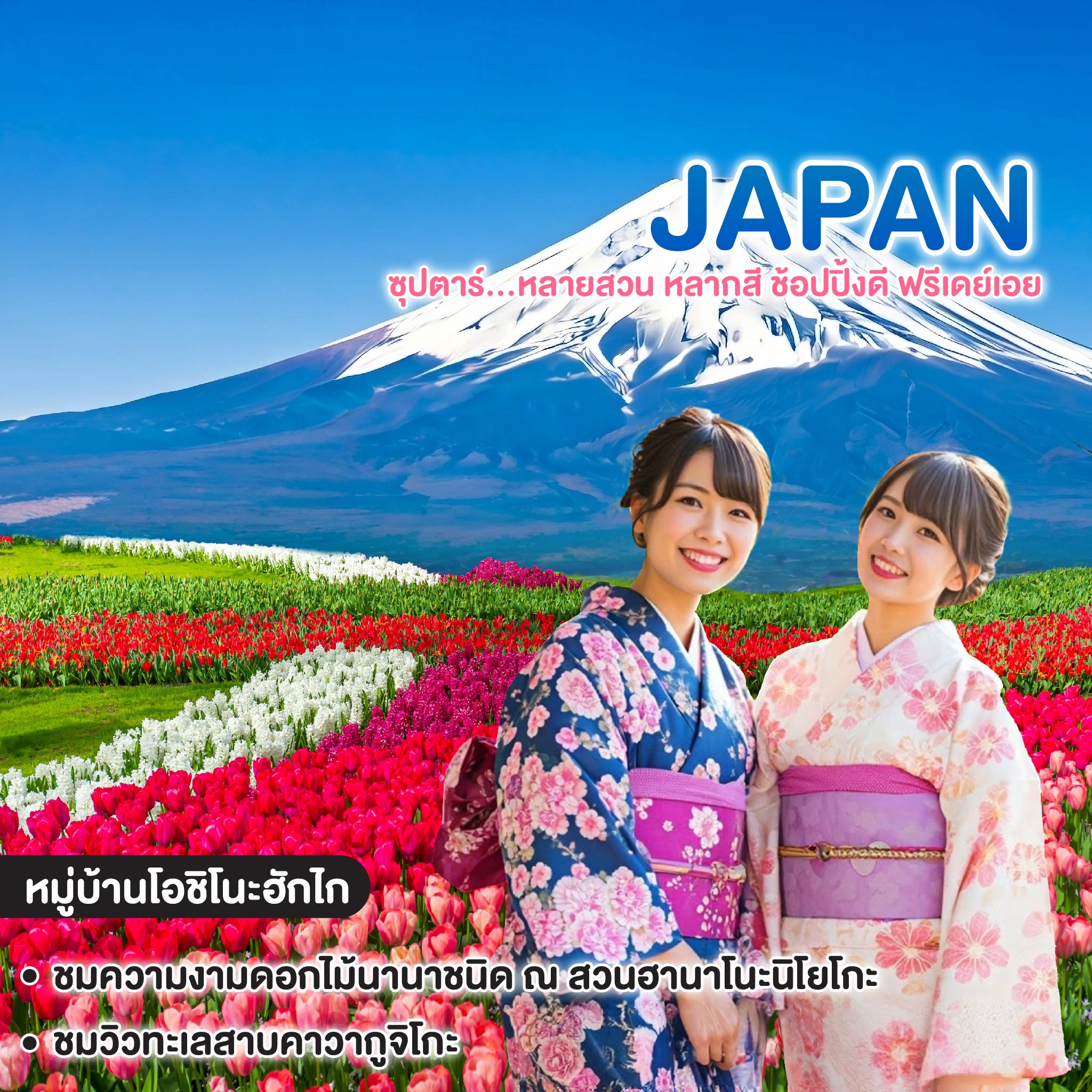 ทัวร์ญี่ปุ่น ซุปตาร์...หลายสวน หลากสี ช้อปปิ้งดี ฟรีเดย์เอย