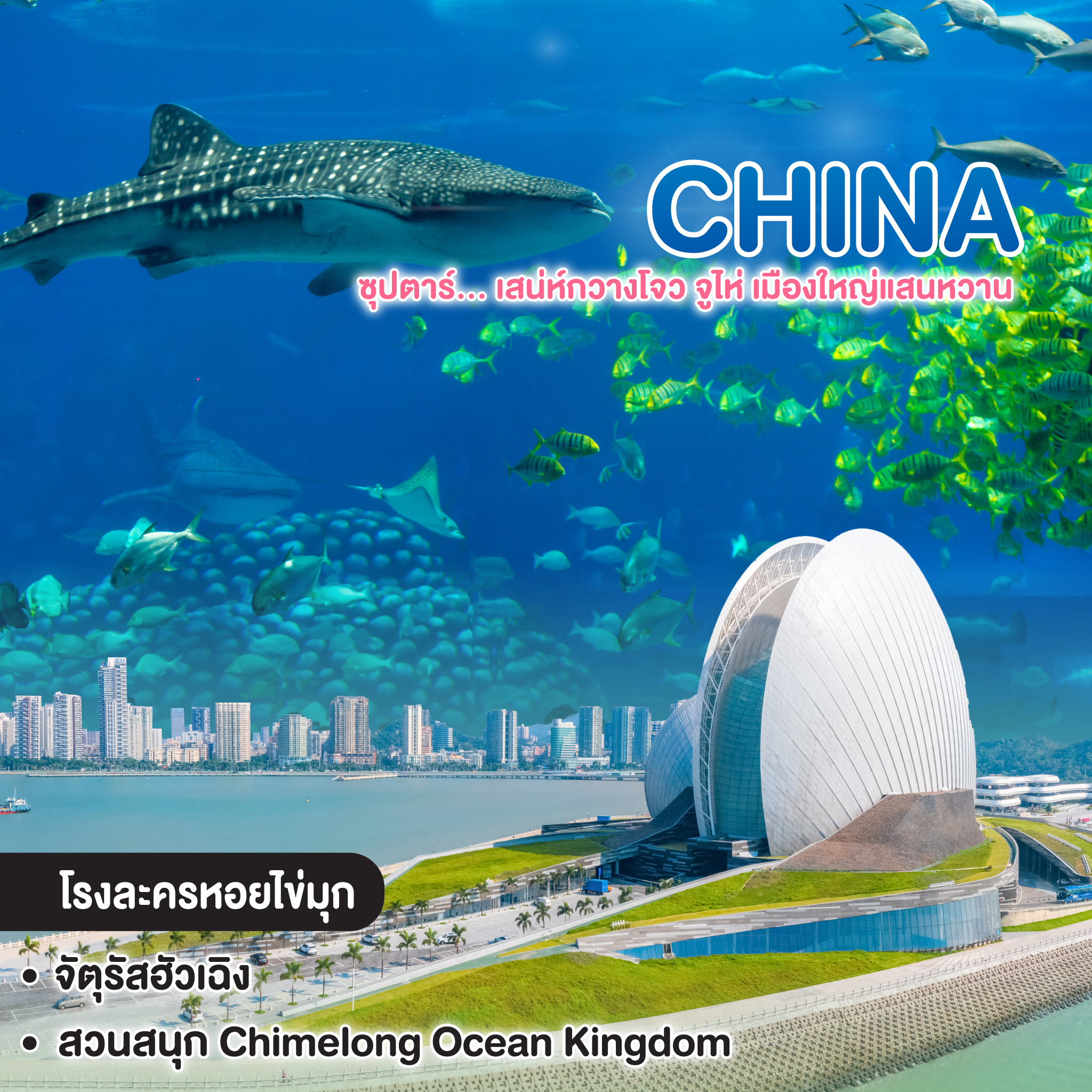 ทัวร์จีน CHINA GUANGZHOU ซุปตาร์... เสน่ห์กวางโจว จูไห่ เมืองใหญ่แสนหวาน
