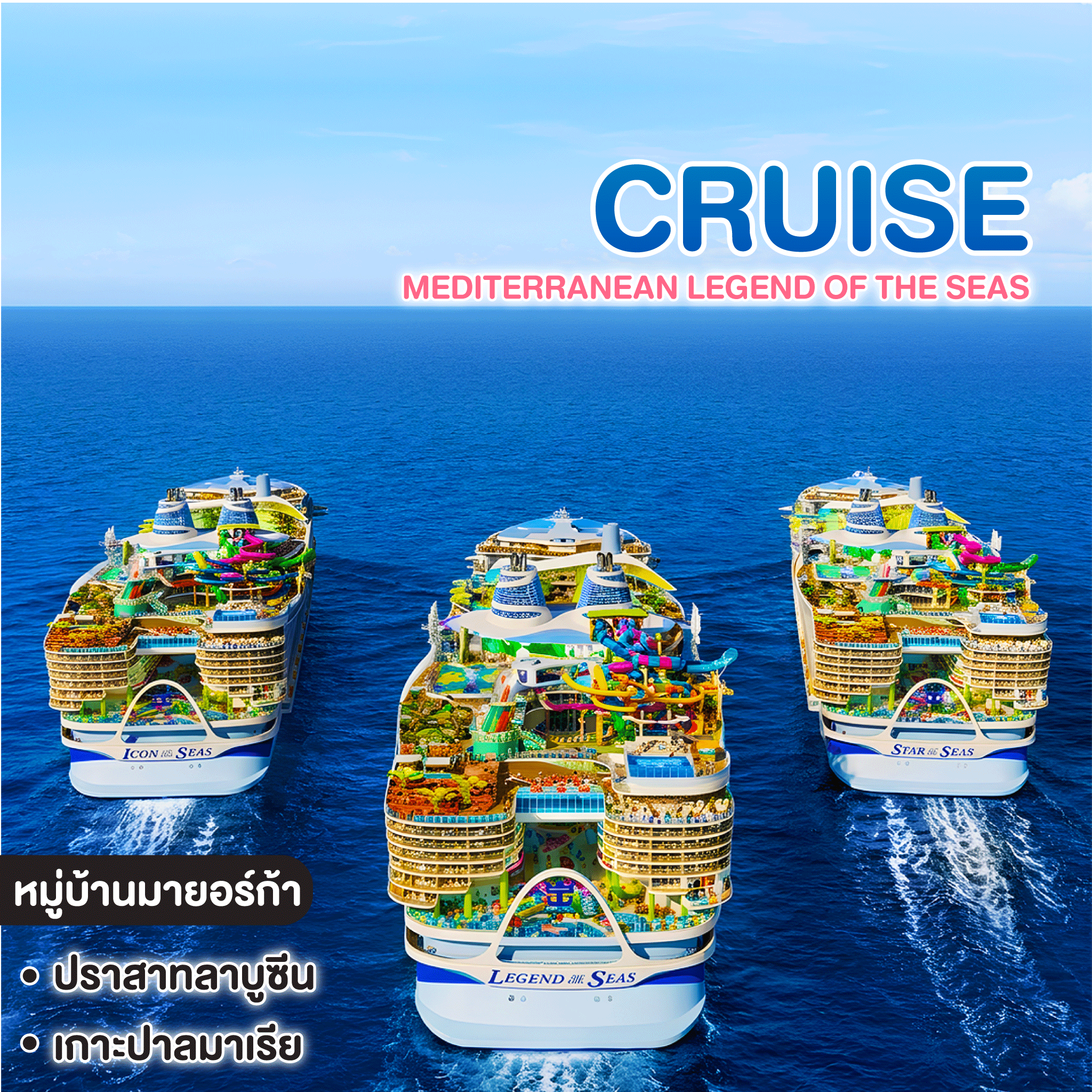 ทัวร์ล่องเรือสำราญ MEDITERRANEAN LEGEND OF THE SEAS 10 วัน ล่องเรือเมดิเตอร์เรเนียน