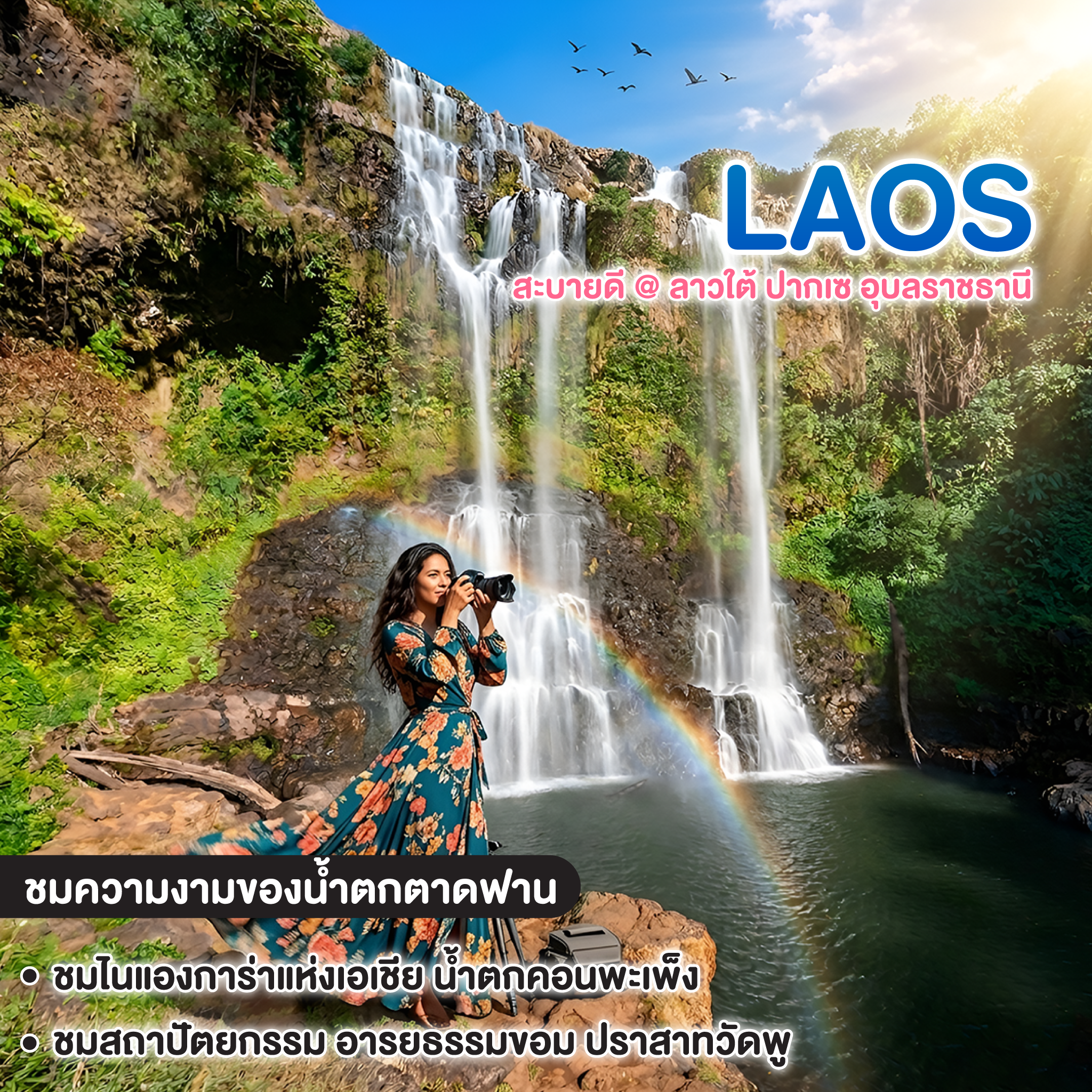 ทัวร์ลาว THAILAND LAOS สะบายดี @ ลาวใต้ ปากเซ อุบลราชธานี 