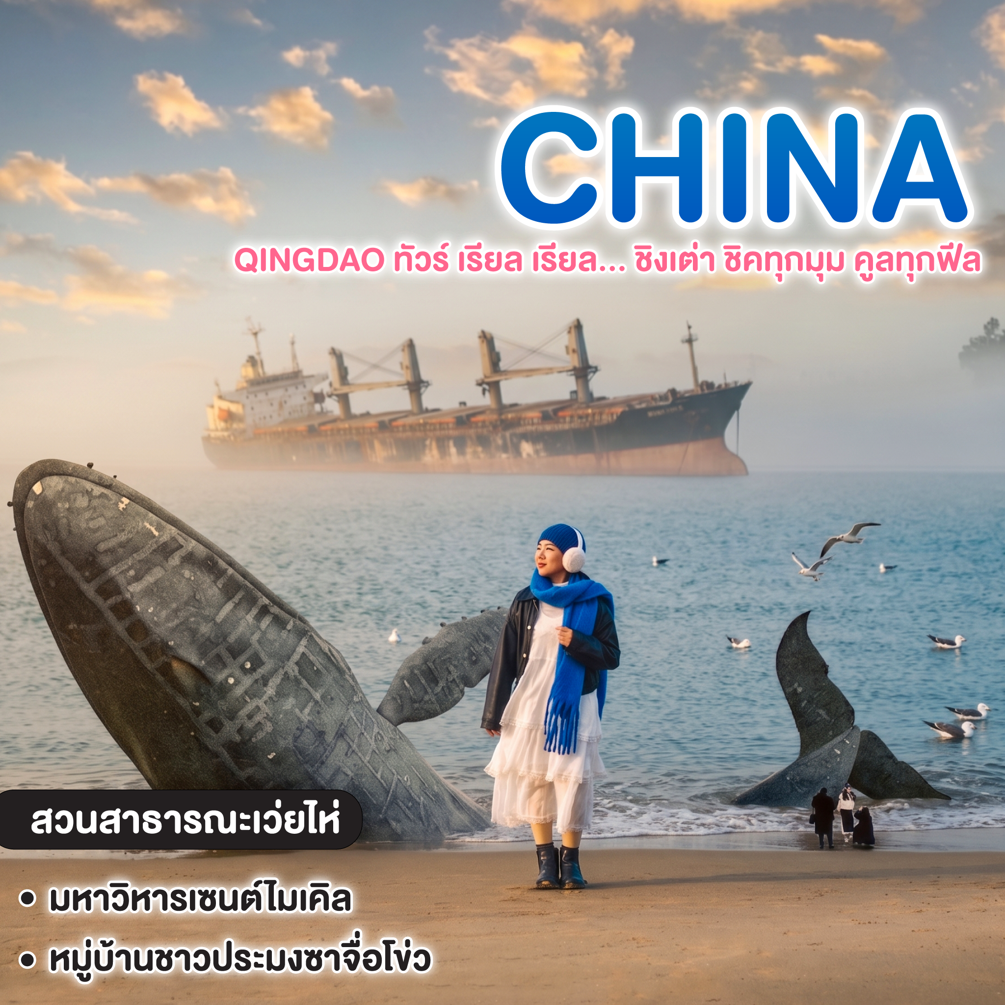 ทัวร์จีน QINGDAO ทัวร์ เรียล เรียล... ชิงเต่า ชิคทุกมุม คูลทุกฟีล