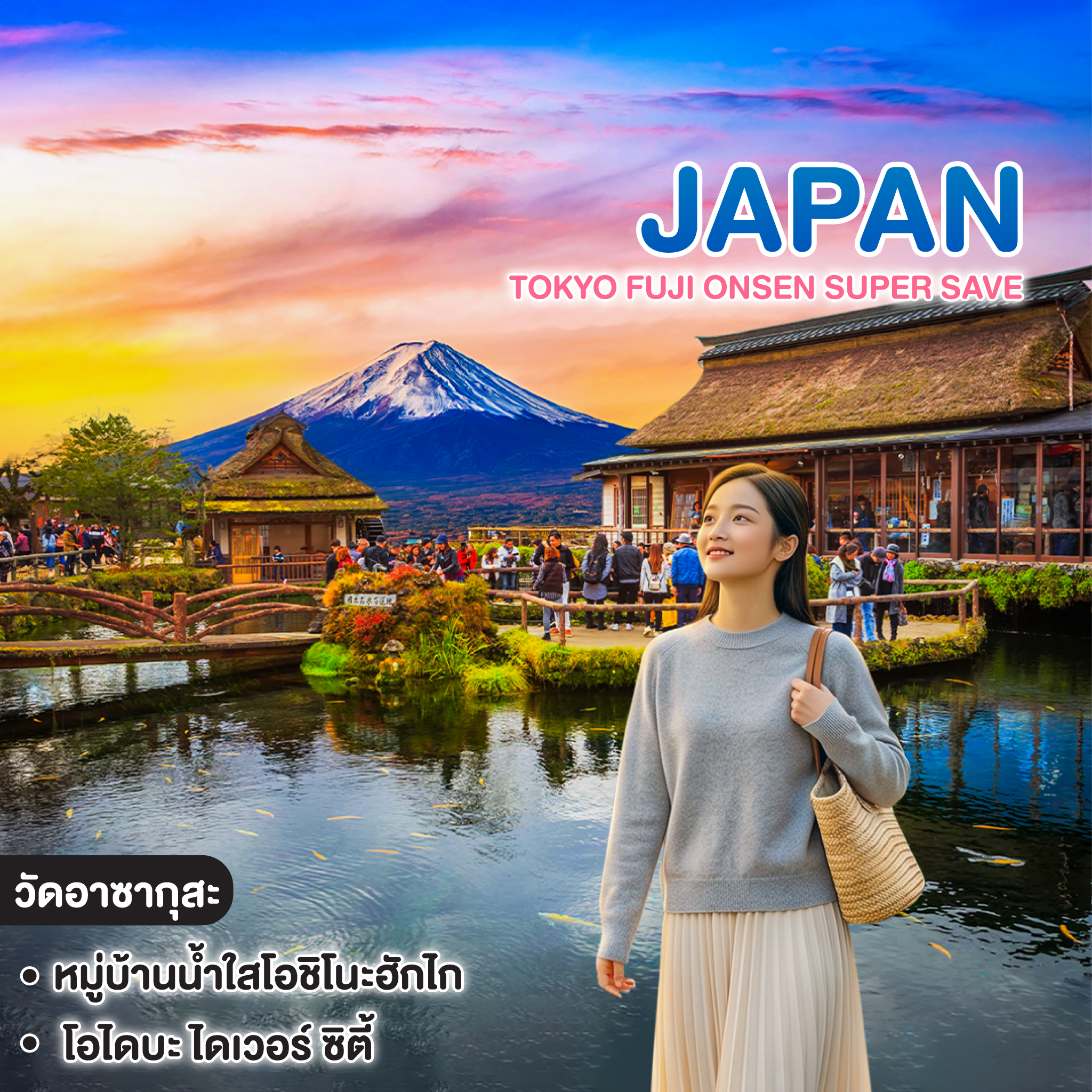 ทัวร์ญี่ปุ่น TOKYO FUJI ONSEN SUPER SAVE
